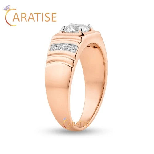 1.004 TDW Round Cut Diamond Ring 925 Silver