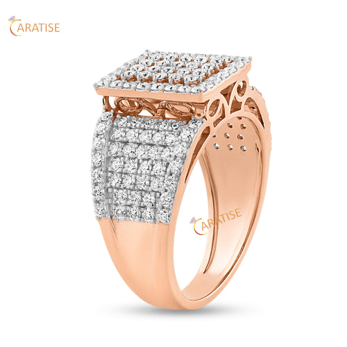 2.00 TDW Round Cut Diamond Enagement Ring 925 Silver