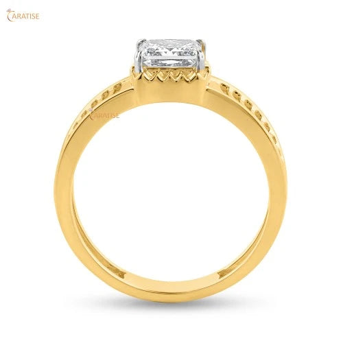 1.75 TDW Princess Diamond Solitaire Ring  925 Silver