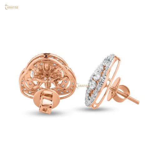 3.06 TDW Pear, Round Cut Diamond Pendant & Earring 925 Silver