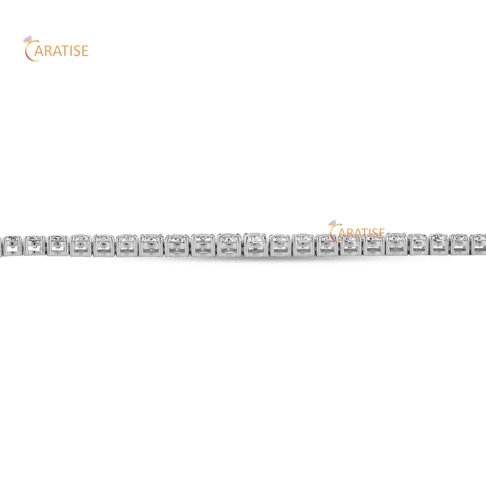 1.82 TDW Round Cut Diamond Tennis Bracelet 925 Silver