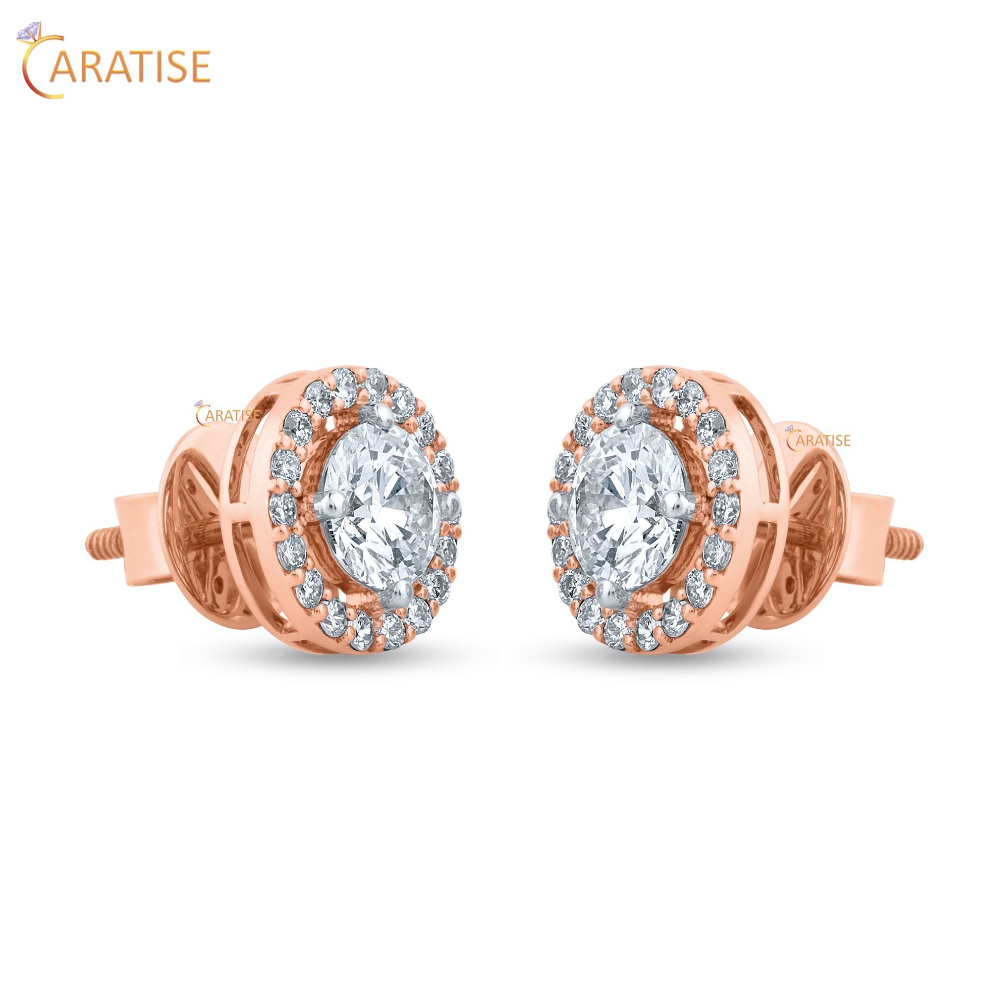 1.58 TDW Round Cut Moissanite Diamond Earring 925 Silver