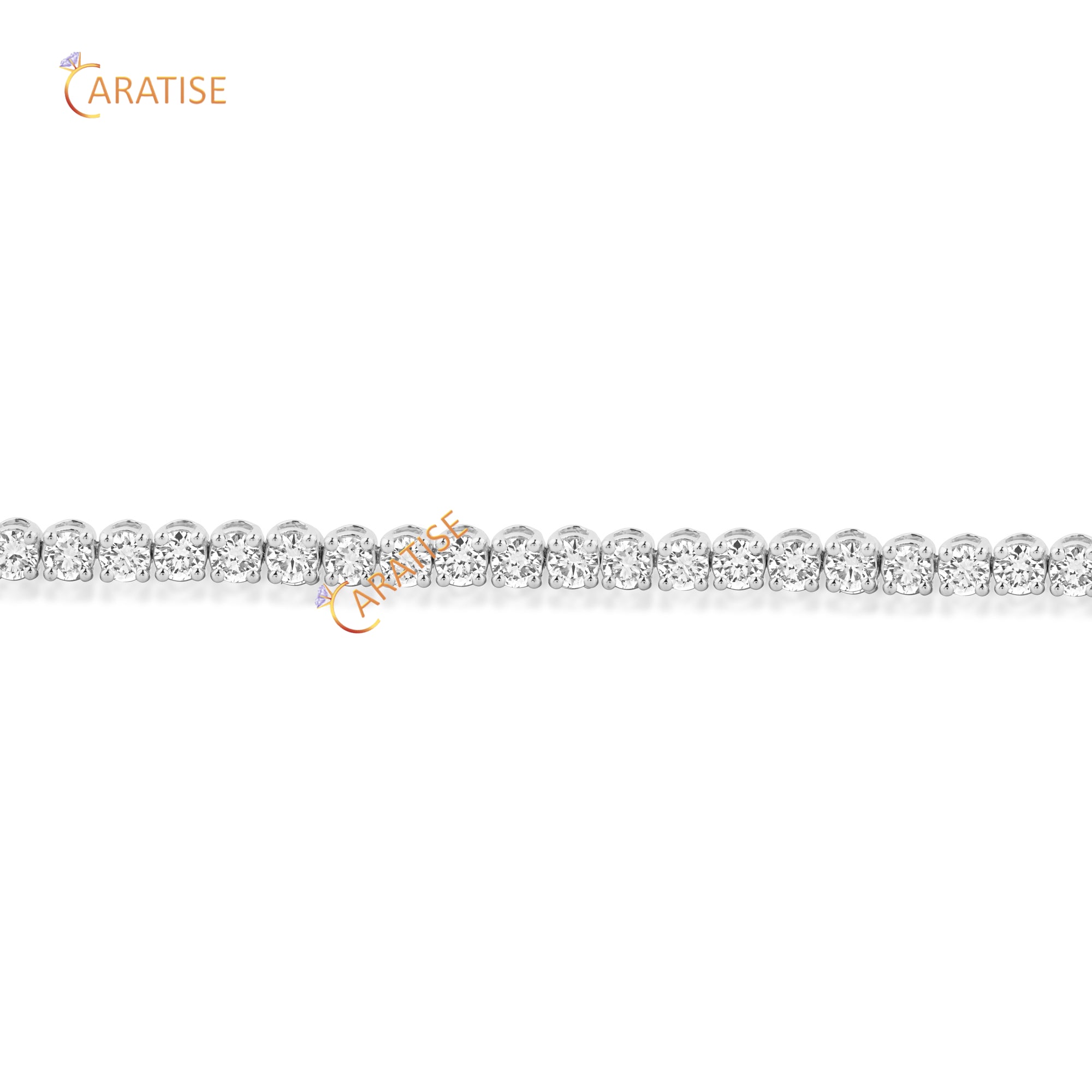 4.66 TDW Round Cut Diamond Tennis Bracelet 925 Silver