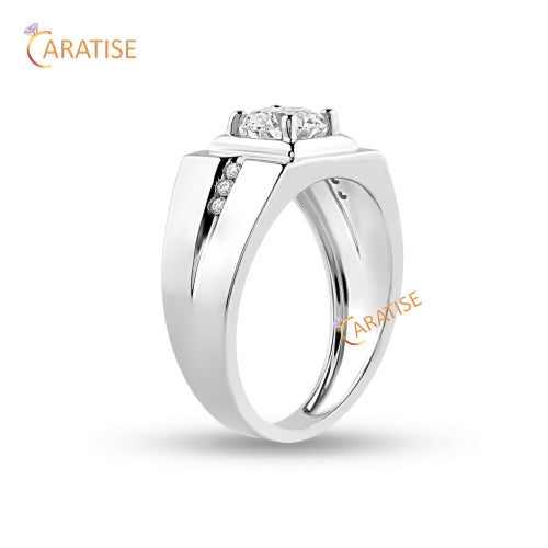 1.31 TDW Round Cut  Moissanite Diamond Engagement Ring 925 Silver