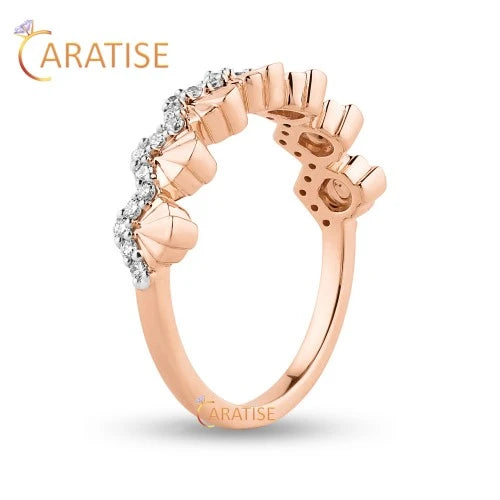 0.23 TDW Round Cut Diamond Eternity Band Ring 925 Silver