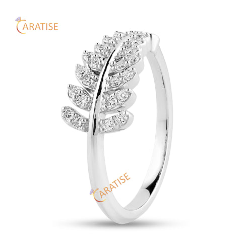 0.21 TDW Round Cut  Moissanite Diamond Engagement Ring 925 Silver