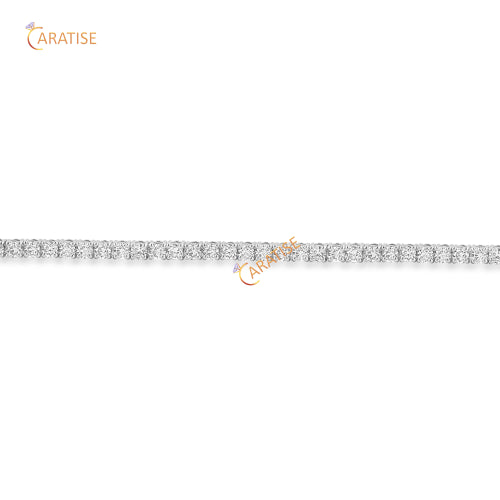 4.80 TDW Round Cut Diamond Tennis Bracelet 925 Silver