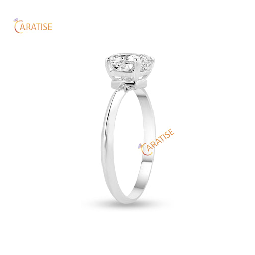 1.25 TDW Cushion Solitaire Moissanite Diamond Ring | 925 Silver | V Prong | Timeless Glamour Ring For Her