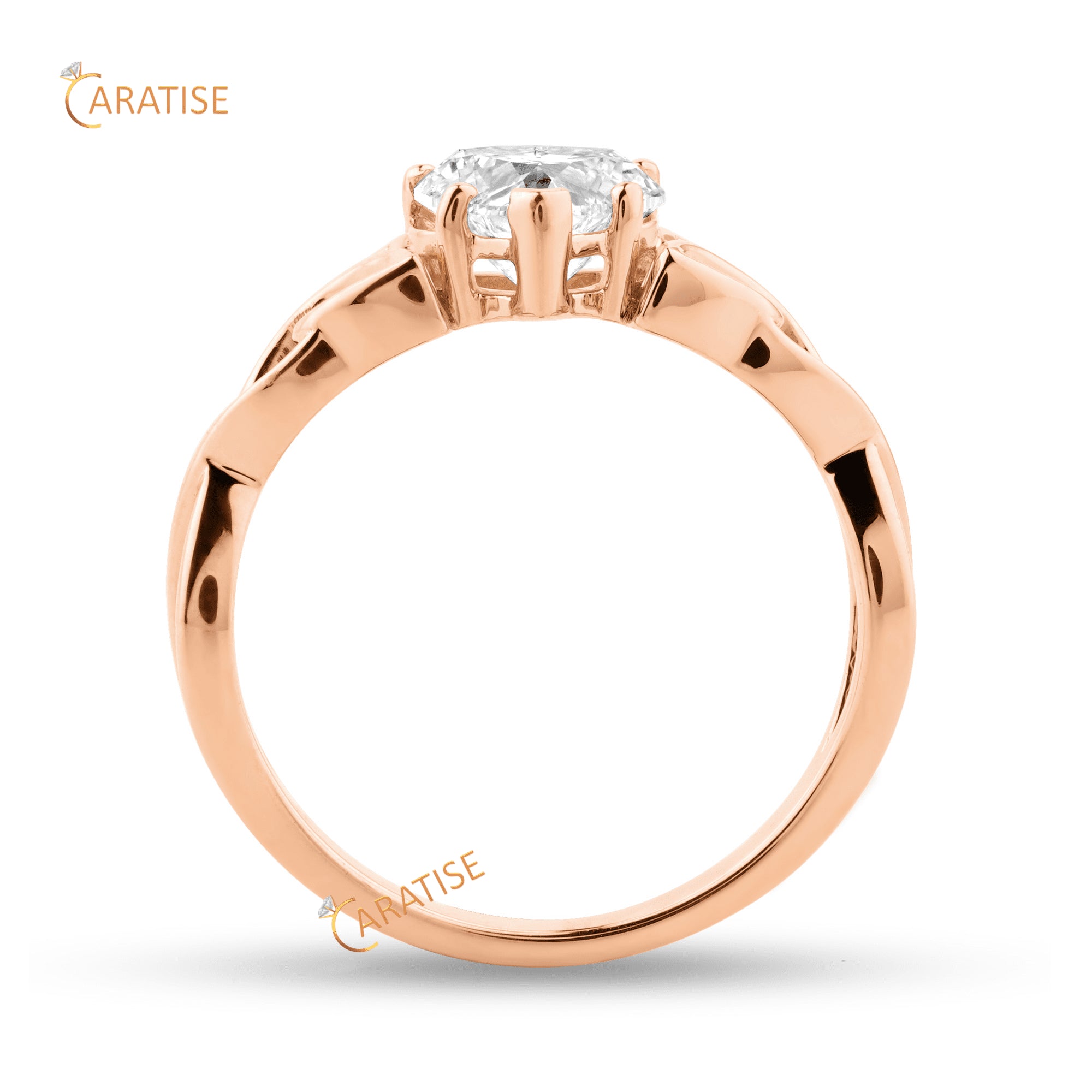 1.25 TDW Heart Cut Moissanite Diamond Solitaire Ring 925 Silver