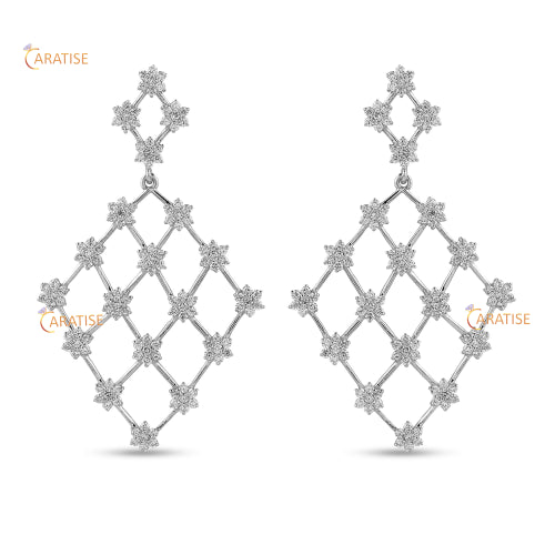 10.55 TDW Round Cut Diamond Necklace 925 Silver  Moissanite Diamond