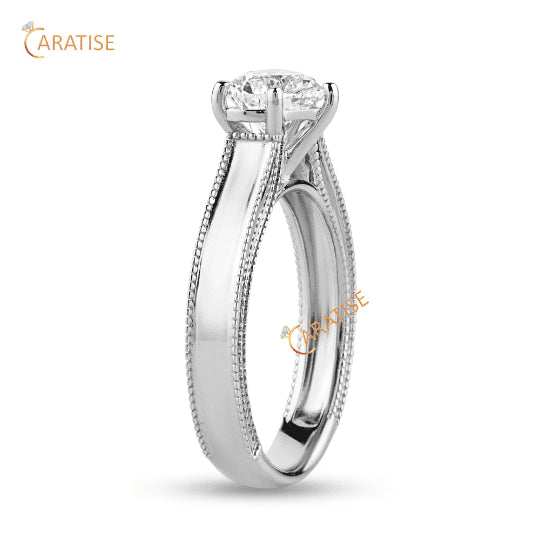 1.30 TDW Heart Cut Moissanite Diamond Solitaire Ring 925 Silver