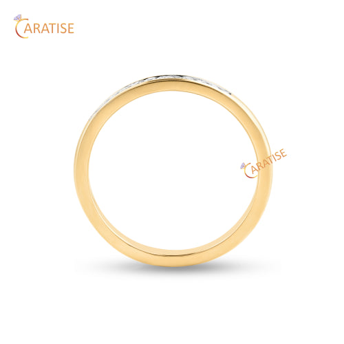 0.20 TDW Round Cut Moissanite Diamond Band Ring 925 Silver