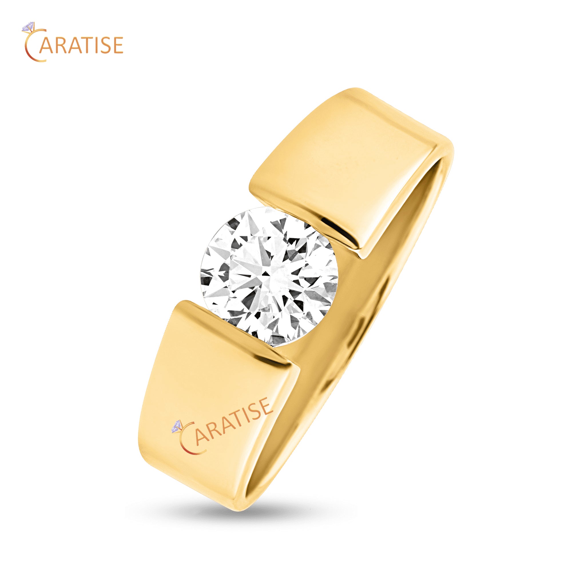 1.40 TDW Round Cut Moissanite Diamond Men's Ring 925 Silver