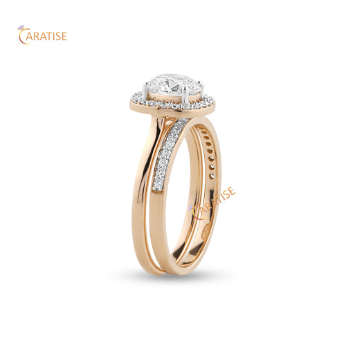 1.49 TDW Round Cut Diamond Ring with Band 925 Silver