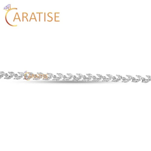 4.36 CT Marquise Cut Diamond Moissanite Charm Bracelet 925 Silver