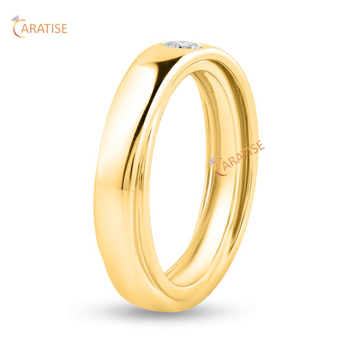 0.36 TDW Round Cut Moissanite Diamond Solitaire Ring 925 Silver