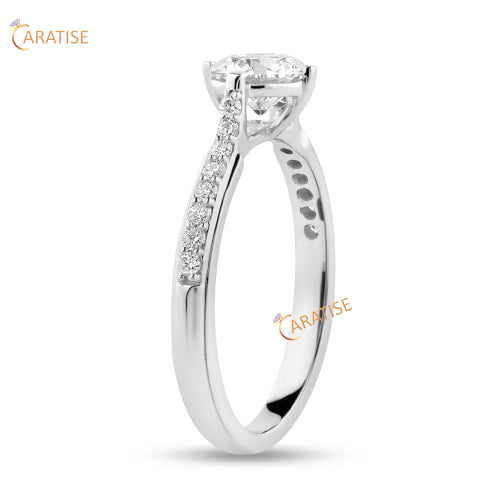 0.98 CT Round Cut Women's Moissanite Diamond Ring| 925 Silver | Beautiful Present For Her | Uniting Two Hearts