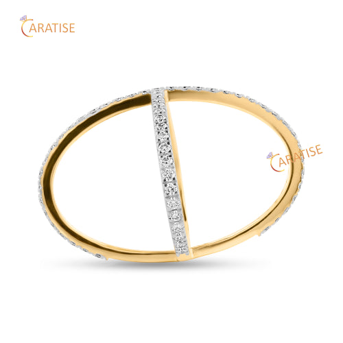 1.18 TDW Round Cut Diamond Engagement Ring 925 Silver