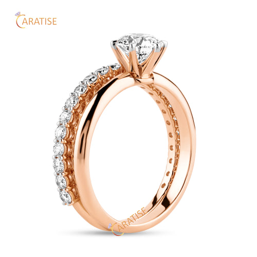 1.78 TDW Round Cut Moissanite Diamond Engagement Ring 925 Silver