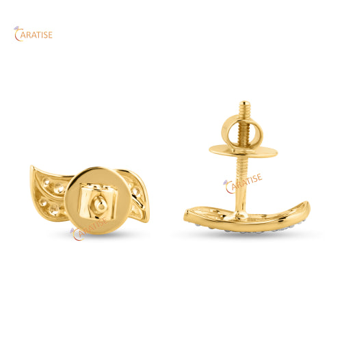 0.31 TDW Round Cut Diamond Earring 925 Silver