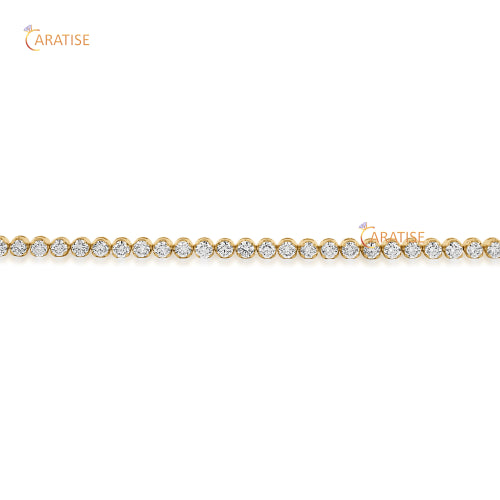 5.39 TDW Round Cut Diamond Tennis Bracelet 925 Silver