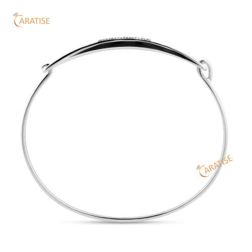 1.866 TDW Baguette & Round Cut Diamond Bracelet 925 Silver