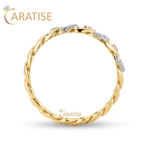 0.108 TDW Round Cut Diamond Band Ring 925 Silver