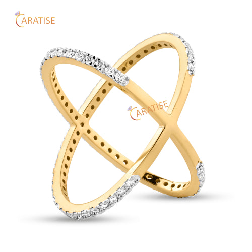 1.18 TDW Round Cut Diamond Engagement Ring 925 Silver