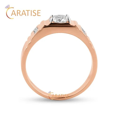 1.004 TDW Round Cut Diamond Ring 925 Silver