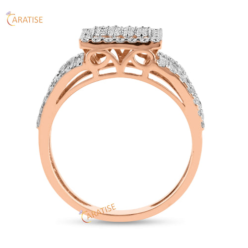 2.00 TDW Round Cut Diamond Enagement Ring 925 Silver