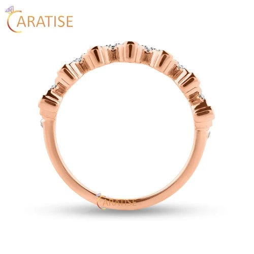 0.23 TDW Round Cut Diamond Eternity Band Ring 925 Silver