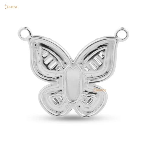 0.769 TDW Round & Baguette Cut Diamond Pendant 925 Silver