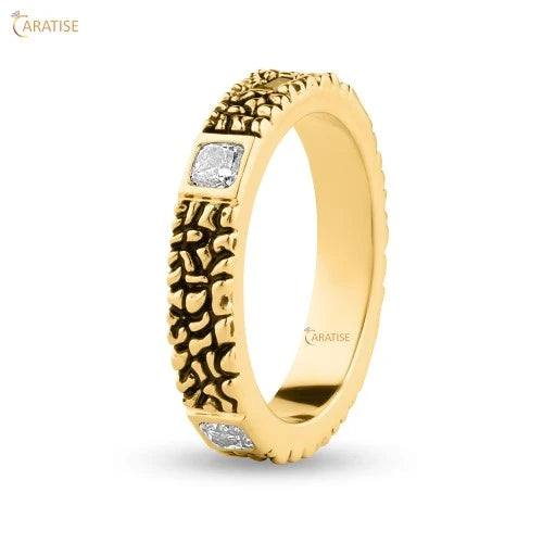 0.756 TDW Baguette & Cushion Cut Diamond Eternity Band Ring 925 Silver