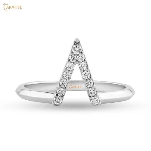 0.094 TDW Round Cut Moissanite Diamond Engagement Ring 925 Silver