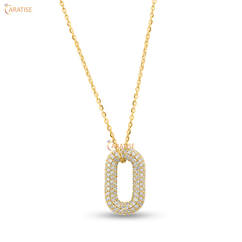 1.31 TDW Round Cut Diamond Custom Pendant 925 Silver