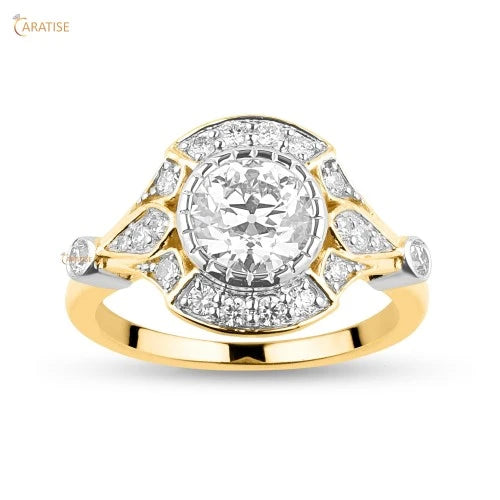 1.595 TDW Round Diamond Ring 925 Silver