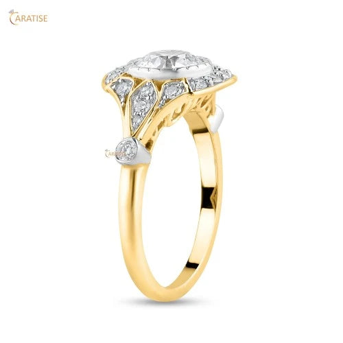 1.595 TDW Round Diamond Ring 925 Silver