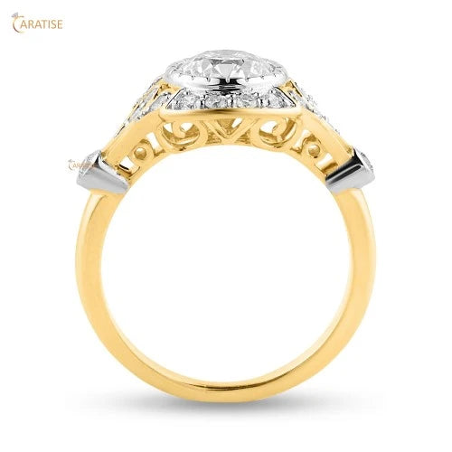 1.595 TDW Round Diamond Ring 925 Silver