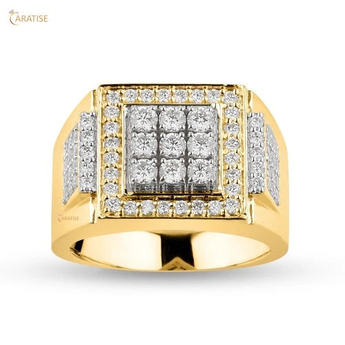 1.37 TDW Round Diamond Enagagement Ring 925 Silver