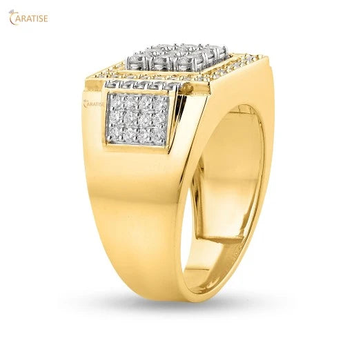 1.37 TDW Round Diamond Enagagement Ring 925 Silver