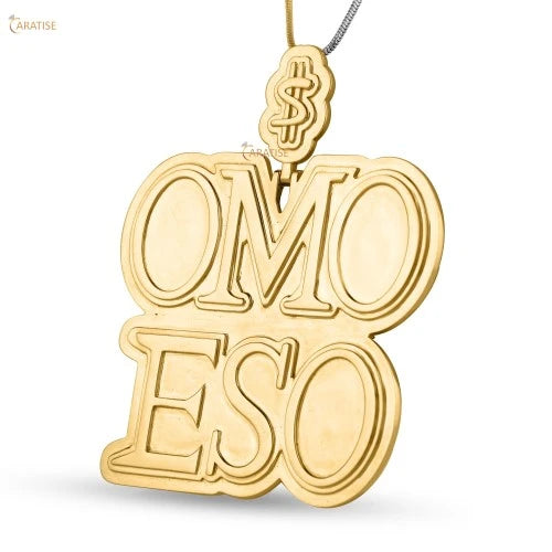 130.00 GM Yellow Gold Coated Custom Pendnat 925 Silver