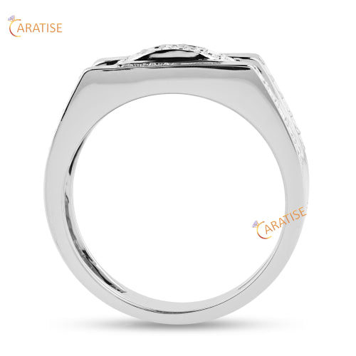 2.486 TDW Round & Baguette Moissanite Diamond Band Ring 925 Silver