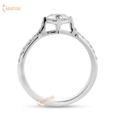0.98 CT Round Cut Women's Moissanite Diamond Ring| 925 Silver | Beautiful Present For Her | Uniting Two Hearts