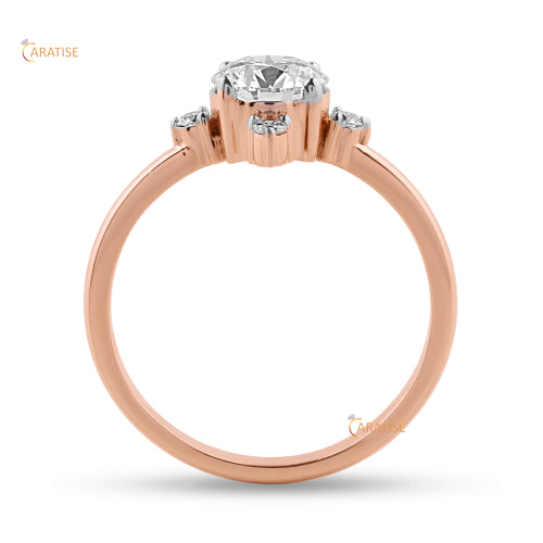 1.15 TDW Round Cut Moissanite Diamond Engagement Ring | 925 Silver