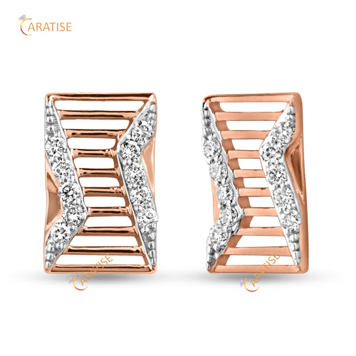 0.15 TDW Round Cut Diamond Earring | 925 Silver | Moissanite Diamond | Anniversary Gift For Her