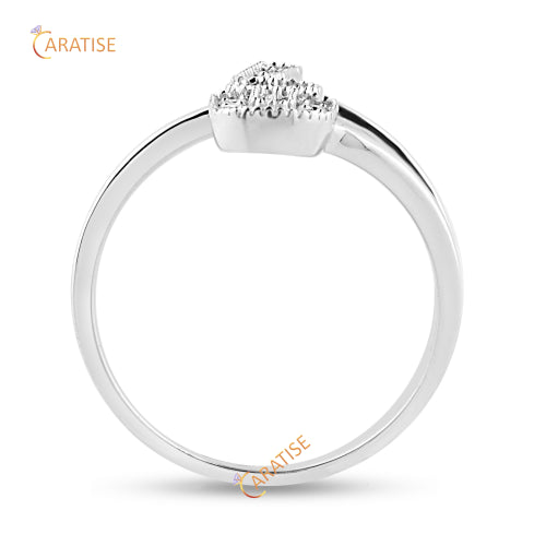 0.18 TDW Round Cut  Moissanite Diamond Engagement Ring 925 Silver