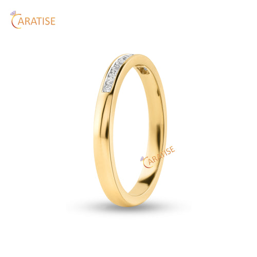 0.20 TDW Round Cut Moissanite Diamond Band Ring 925 Silver