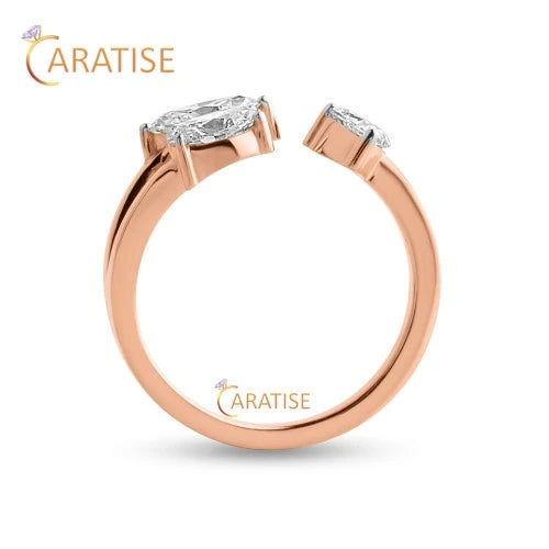 1.34 TDW Oval, Marquise & Pear Cut Diamond Three Stone 925 Silver