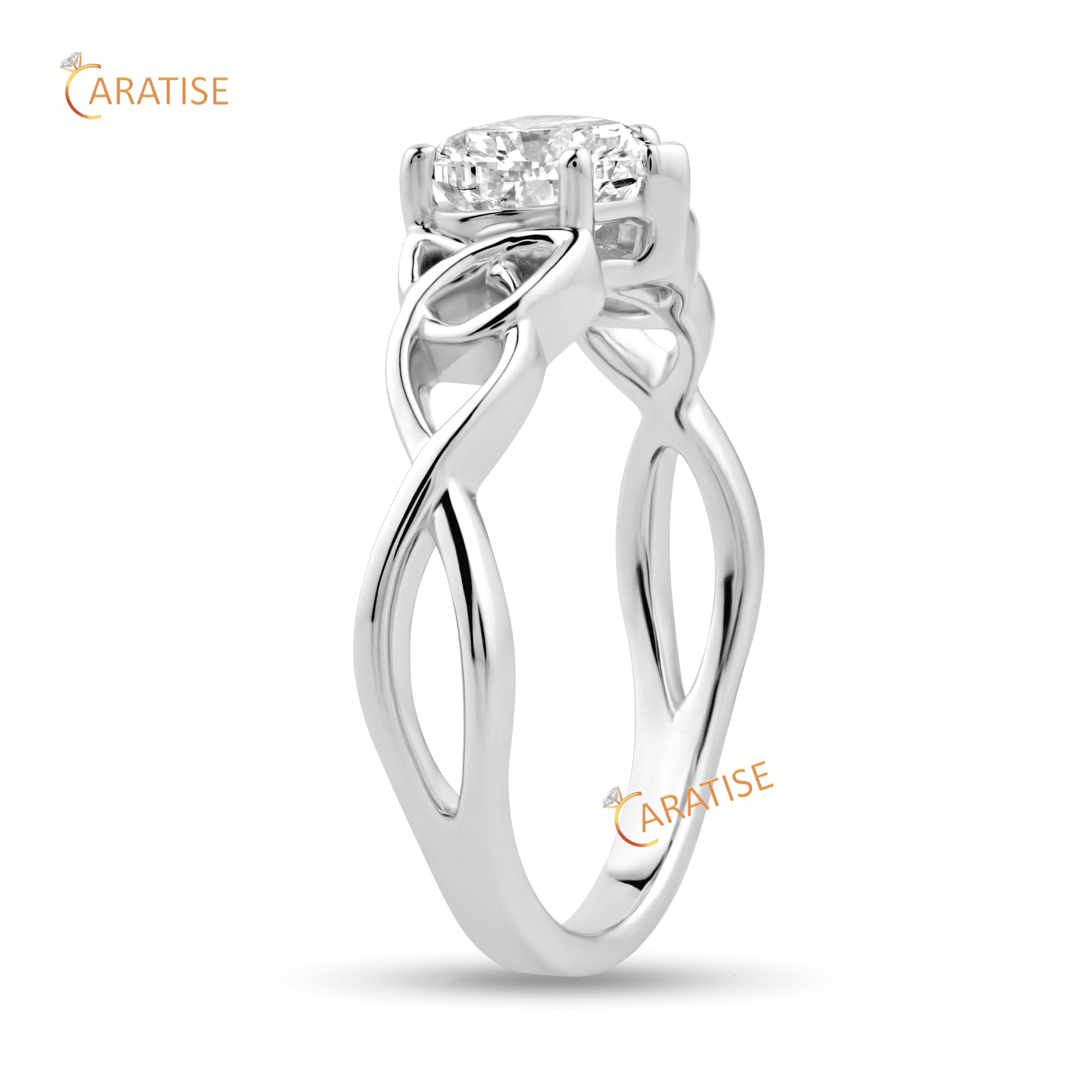 1.20 TDW Heart Cut Moissanite Diamond Solitaire Ring 925 Silver