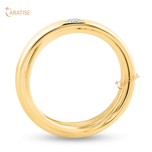 0.36 TDW Round Cut Moissanite Diamond Solitaire Ring 925 Silver